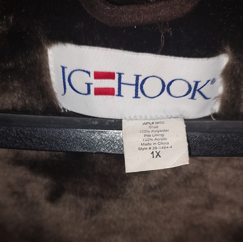 JG Hook Faux Suede Fur Coat 1x - Picture 2 of 5